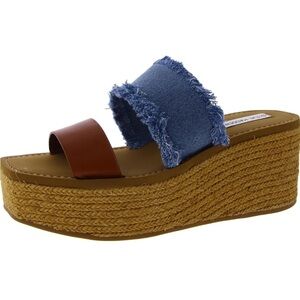 NEW Steve Madden Mindy Denim Block Heal
